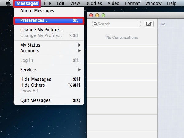 change phone number for messages on mac